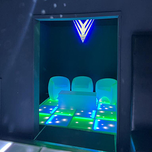 Dancefloor features a bespoke LED Dancefloor